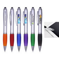 Twist action plastic stylus pen,with digital full color process
